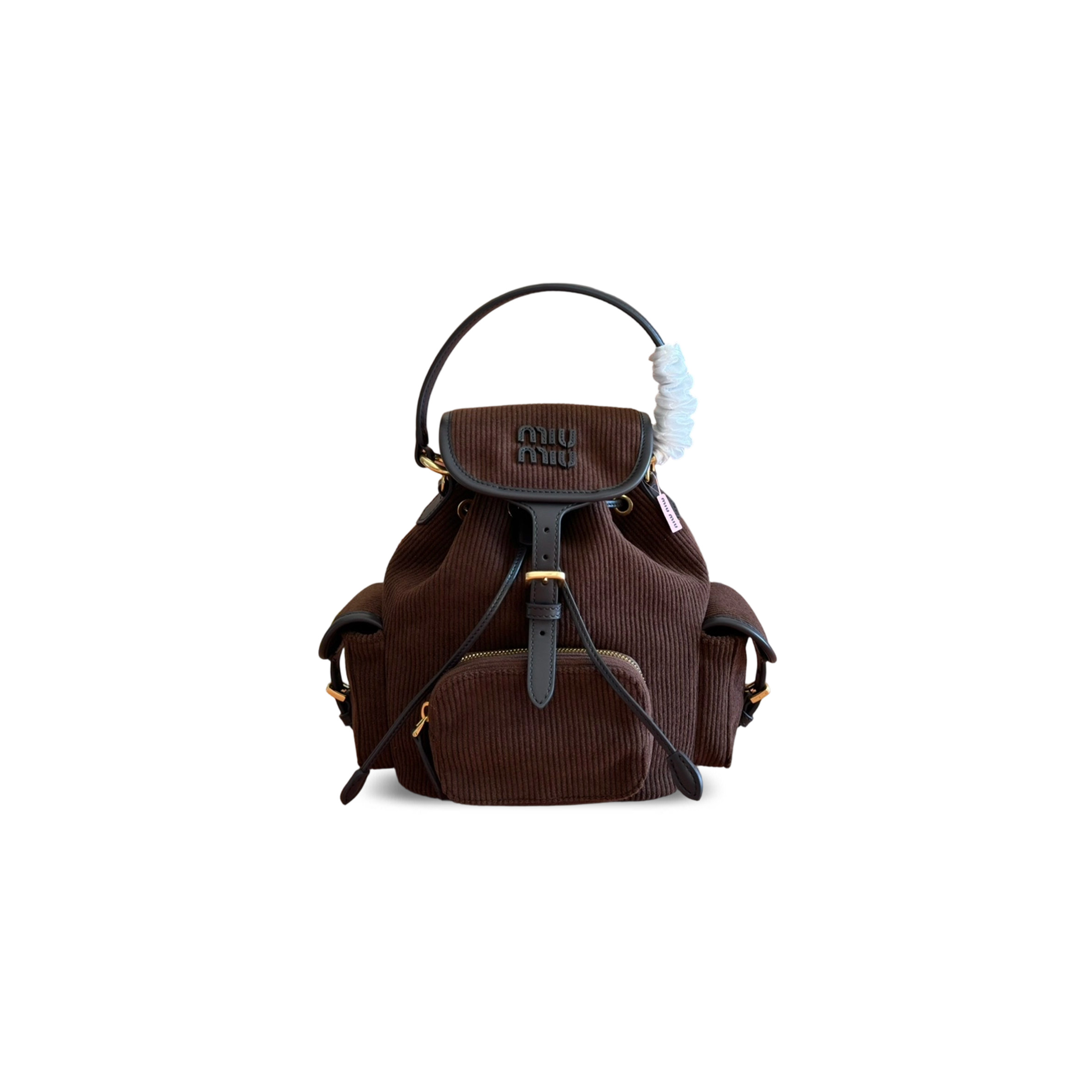 MIU MIU SMALL CORDUROY BACKPACK (22*18*11.5cm)